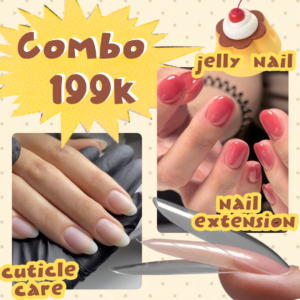 Combo 199k: Cắt da + Úp móng + Sơn thạch (lựa chọn màu)